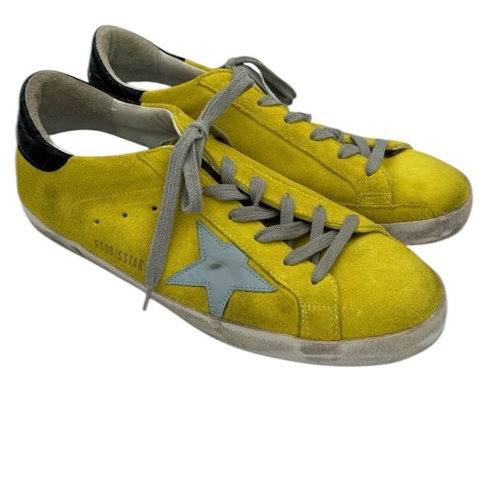 New Golden Goose SUPERSTAR DISTRESSED TRAINERS IN YELLOW Size 41 - Picture 12 of 12